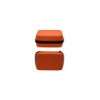 Boite de rangement coquée couleur orange 